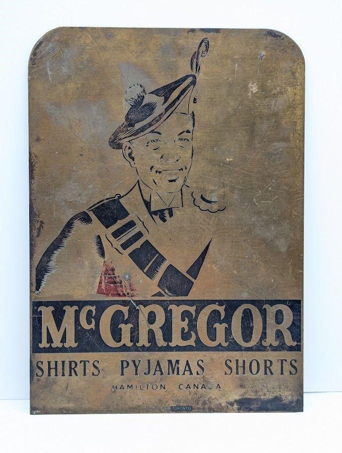 McGregor Socks Brass Sign