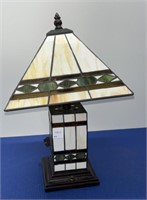 Stained Glass Style Mosaic Table Lamp 16” h