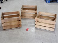 (3) Wooden Crates