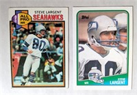 1979 & 1988 Topps Steve Largent Cards 198 & 135