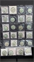 (24) 40% Silver Kennedy Half Dollars