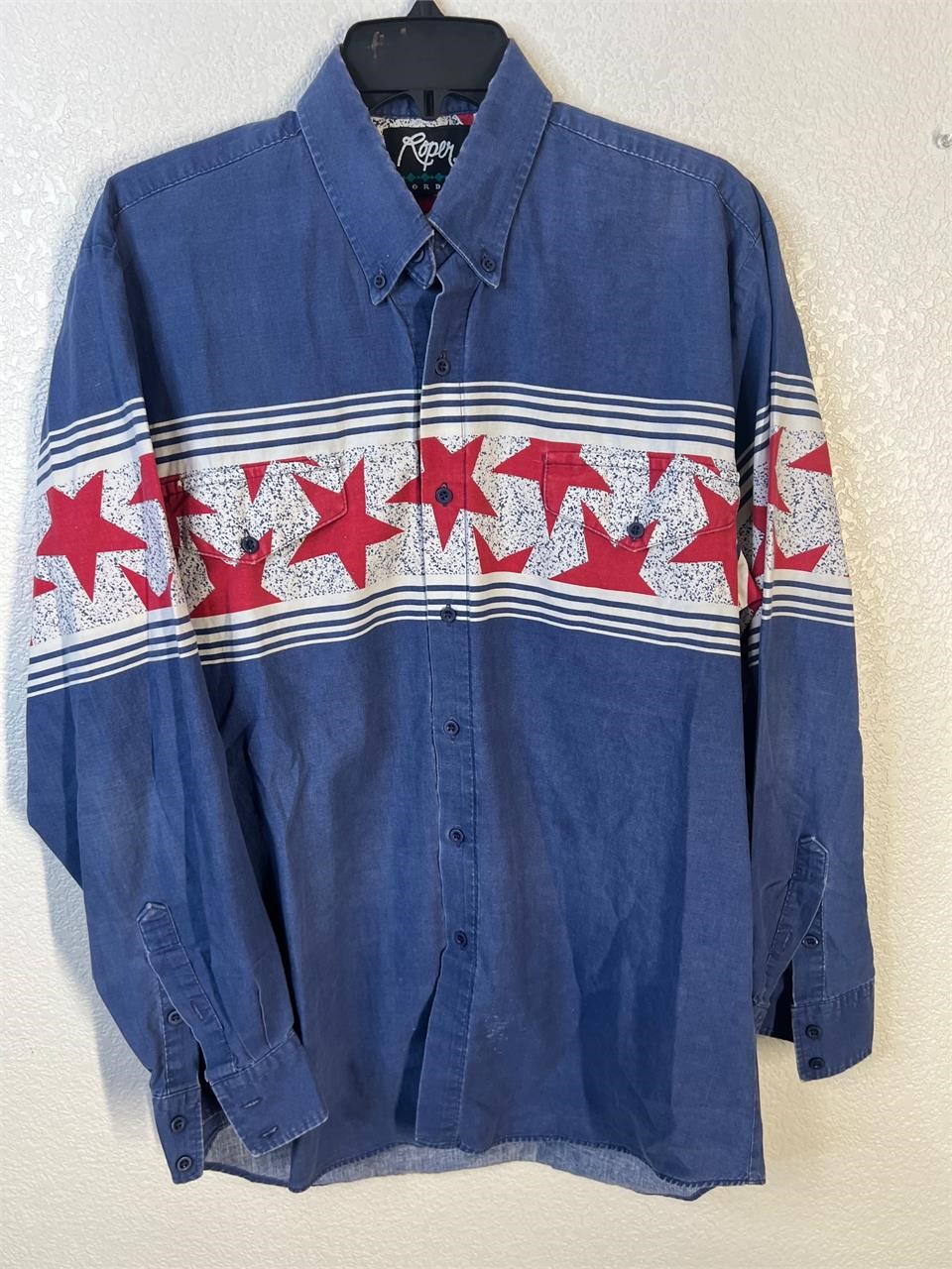 Vintage Roper Stars Stripes Button Up Shirt