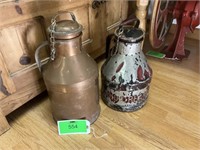 Idaho creamery  can and copper cream can