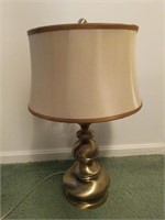 Pair of Brushed Brass Tone Lamps