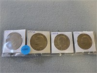 Ike dollars; 1971, 1972, 1974d, 1976.  Buyer must
