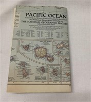 VTG National Geographic Map of Pacific Ocean