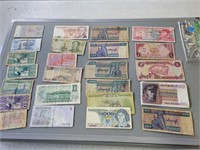 Bag of foreign paper money. Buyer must confirm all