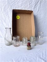 Box of Bottles and Insulators
