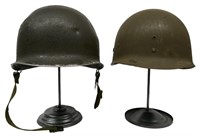 WWII Front Seam Swivel Bale M1 Helmet & Liner
