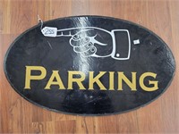 31"x18" wooden parking sign