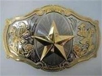 Rodeo Cowboy Star Men's Belt Buckle