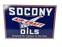 Porcelain Socony Air-Craft Oils Sign