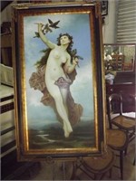 Acrylic Nude On Canvas By John Dawson 32X54"