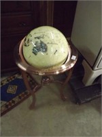 Stone Globe On Copper Finished Stand