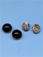 2 Black Vintage Earrings Japan