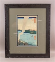 Japanese Original Woodblock Print Signed Hiroshige