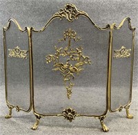 French Provincial Brass Fireplace Screen