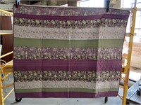 Purple Floral Lightweight Quilt