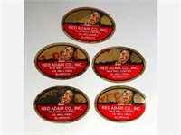 Five (5) 3.5"x2.5" Red Adair Stickers