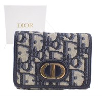 Christian Dior Navy Blue Trotter Wallet