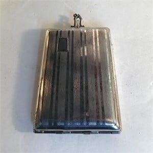 SILVER PLATE COIN HOLD / COMPACT