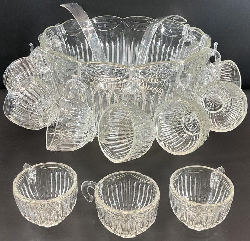 Indiana Glass Royal Punch Bowl & Cups Set