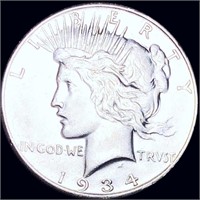 1934-S Silver Peace Dollar XF