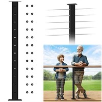 42" Cable Railing Post (post 41"x2"x2"), Fixed Top