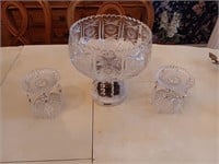3 piece candle holders and centerpiece with