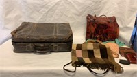 Vintage Leather Suitcase, Purses