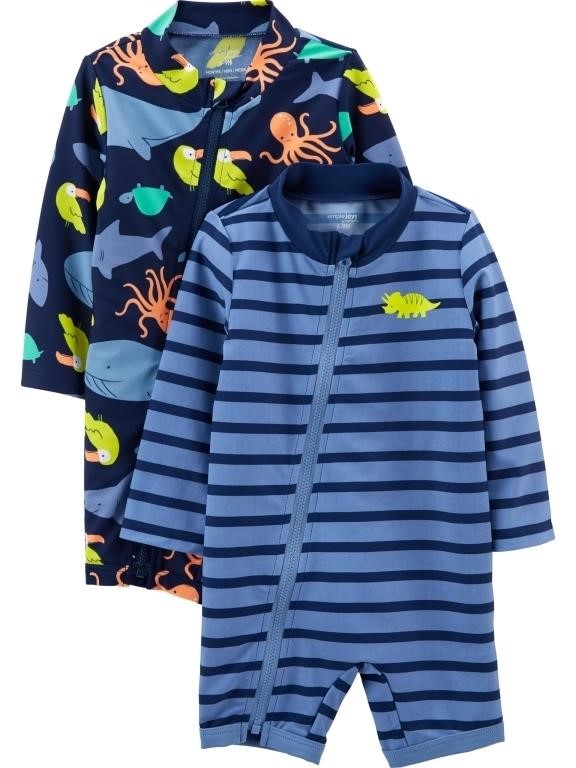 Simple Joys by Carter's Boys' 2-Pack 1-Piece Zip R