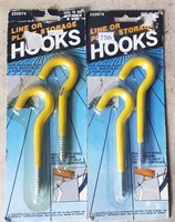 Two Packages of Hooks, 4 Hooks Total