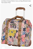 NEW Carry on Bag, Wheeled, Tropical Pink