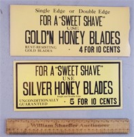 Vintage Razor Blade Cardstock Signs