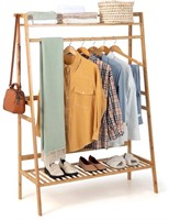 Retail$130 2-tier Bamboo Garment Rack