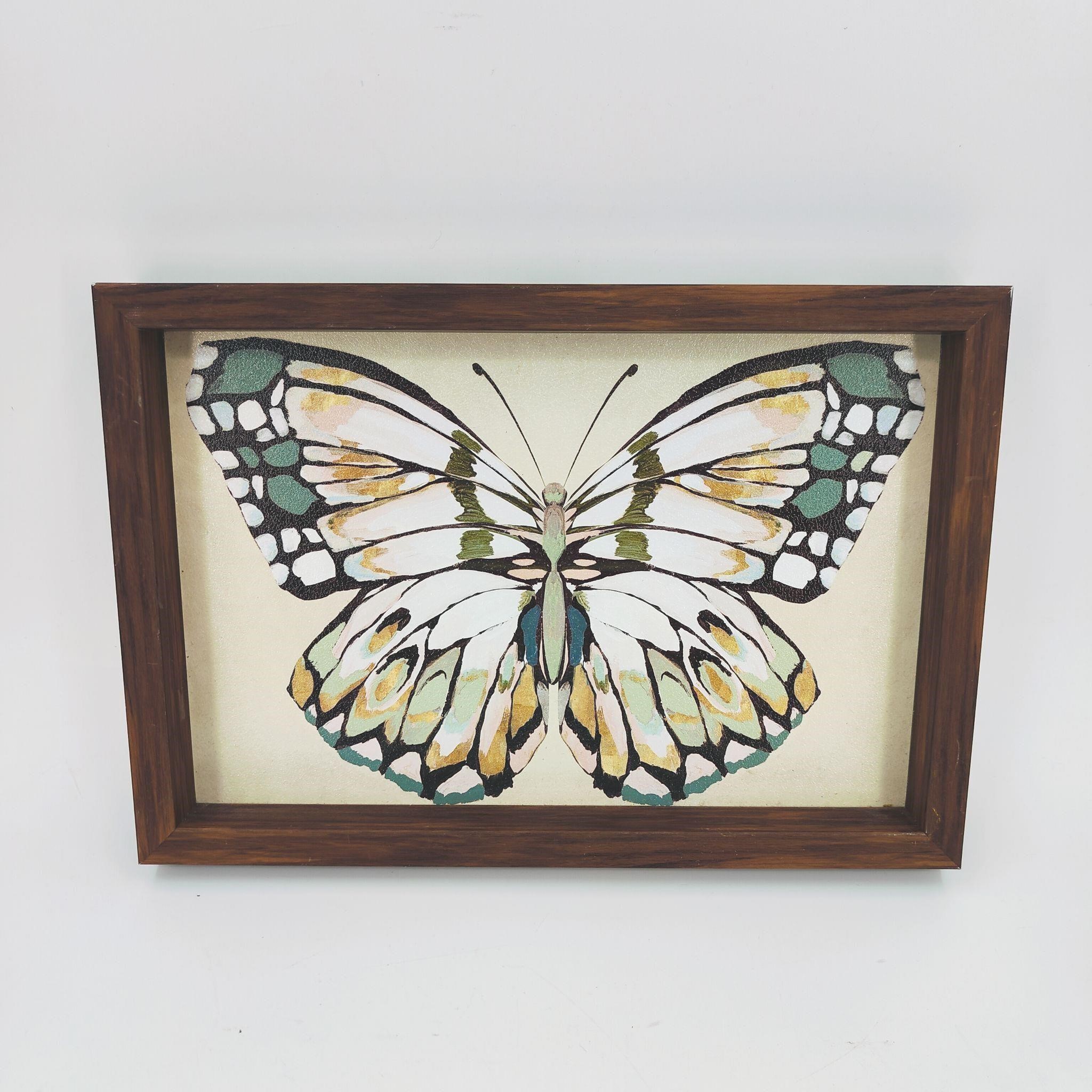 Framed Butterfly Print Wall Art