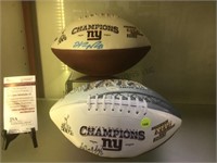 2 SIGNED FOOTBALLS WITH COA