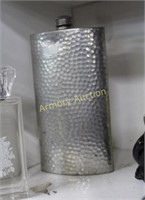 HAMMERED PEWTER FLASK