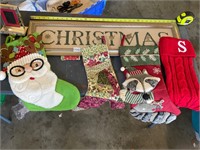 Christmas Sign and Stockings