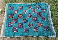 Hand-done Rag-time Farmhouse Quilt