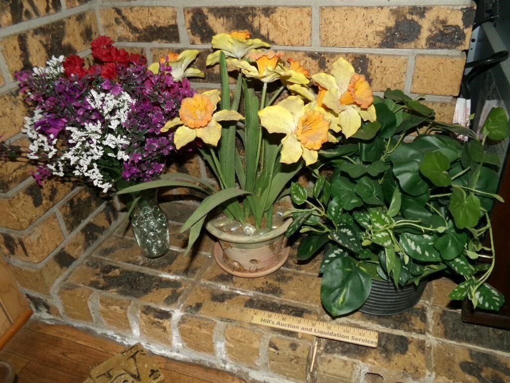 Three Artificial Plants/Flowers