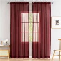 MYSTIC HOME 2PANEL Semi-Sheer Curtains