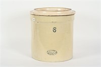 MEDALTA 6 GALLON STONEWARE CROCK WITH LID