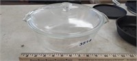 10" GLASS BOWL WITH LID