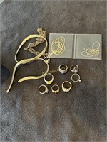 Misc. Group of Rings and Necklaces, Carious