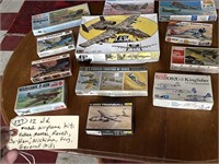 12 old model toy airplane kits