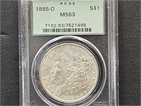 1885 O MS63 Morgan Silver Dollar Coin
