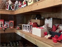 Christmas items on 2nd shelf