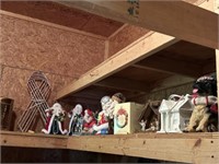 Christmas items on top shelf