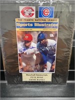 Pete Rose & Ernie Banks Signed Photo w/COA